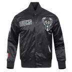 NBA MILWAUKEE BUCKS SOUVENIR BLOUSON EN SATIN POUR HOMME (NOIR)