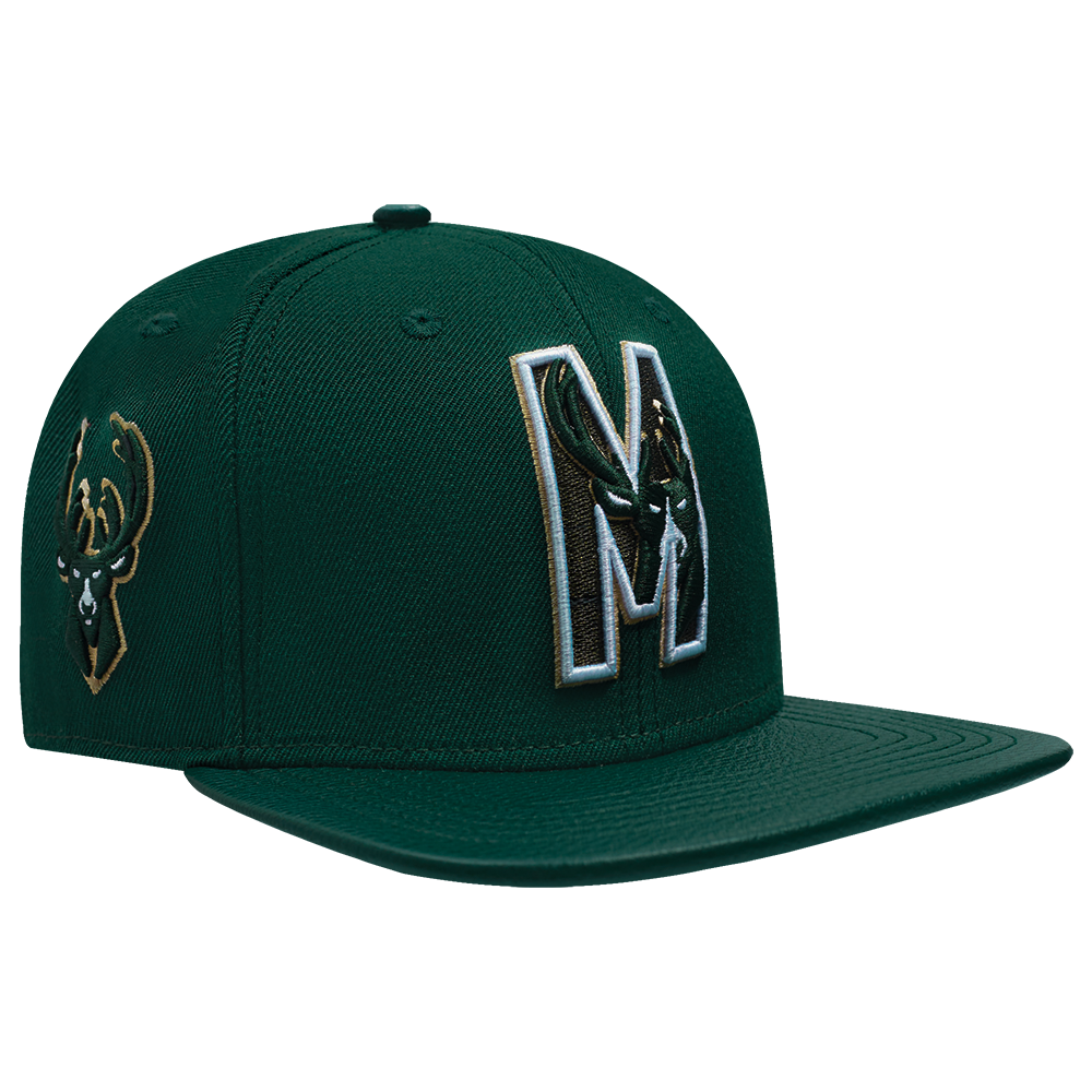 NBA MILWAUKEE BUCKS INTRA LOGO STRAPBACK (FOREST GREEN)