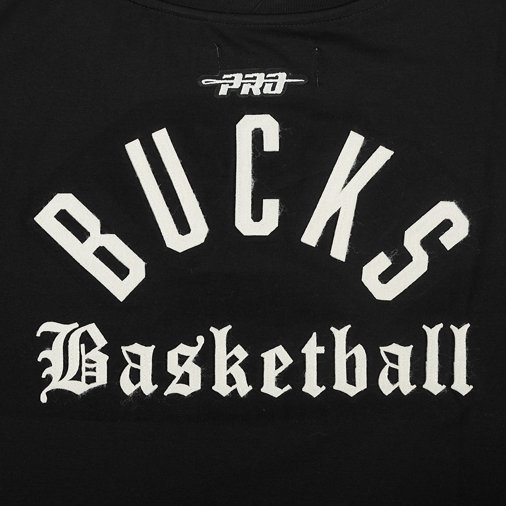 NBA MILWAUKEE BUCKS MODERN ORIGINALS WOMEN'S SJ BOXY TEE (BLACK)