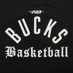 NBA MILWAUKEE BUCKS MODERN ORIGINALS WOMEN'S SJ BOXY TEE (BLACK)
