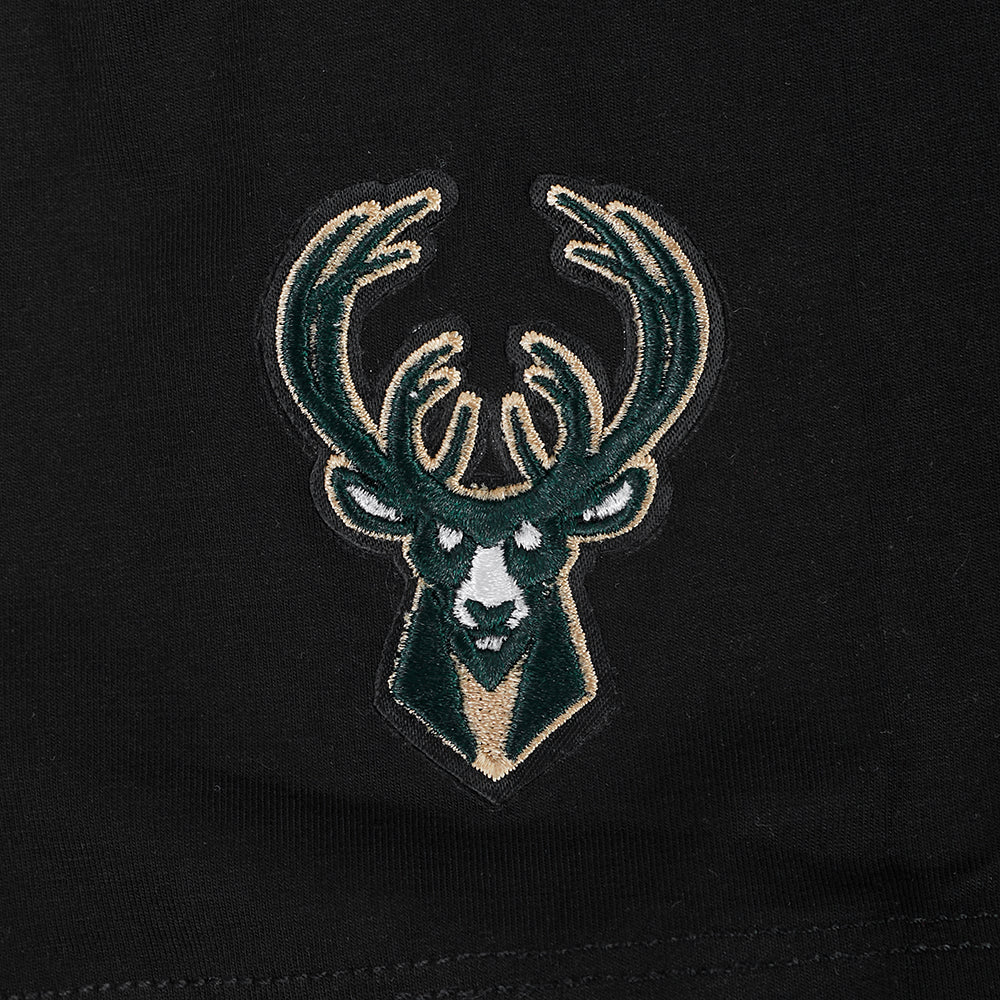 NBA MILWAUKEE BUCKS MODERN ORIGINALS WOMEN'S SJ BOXY TEE (BLACK)