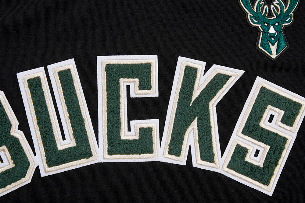 NBA MILWAUKEE BUCKS CLASSIC T-SHIRT AJUSTÉ À MANCHES COURTES POUR FEMME (NOIR)