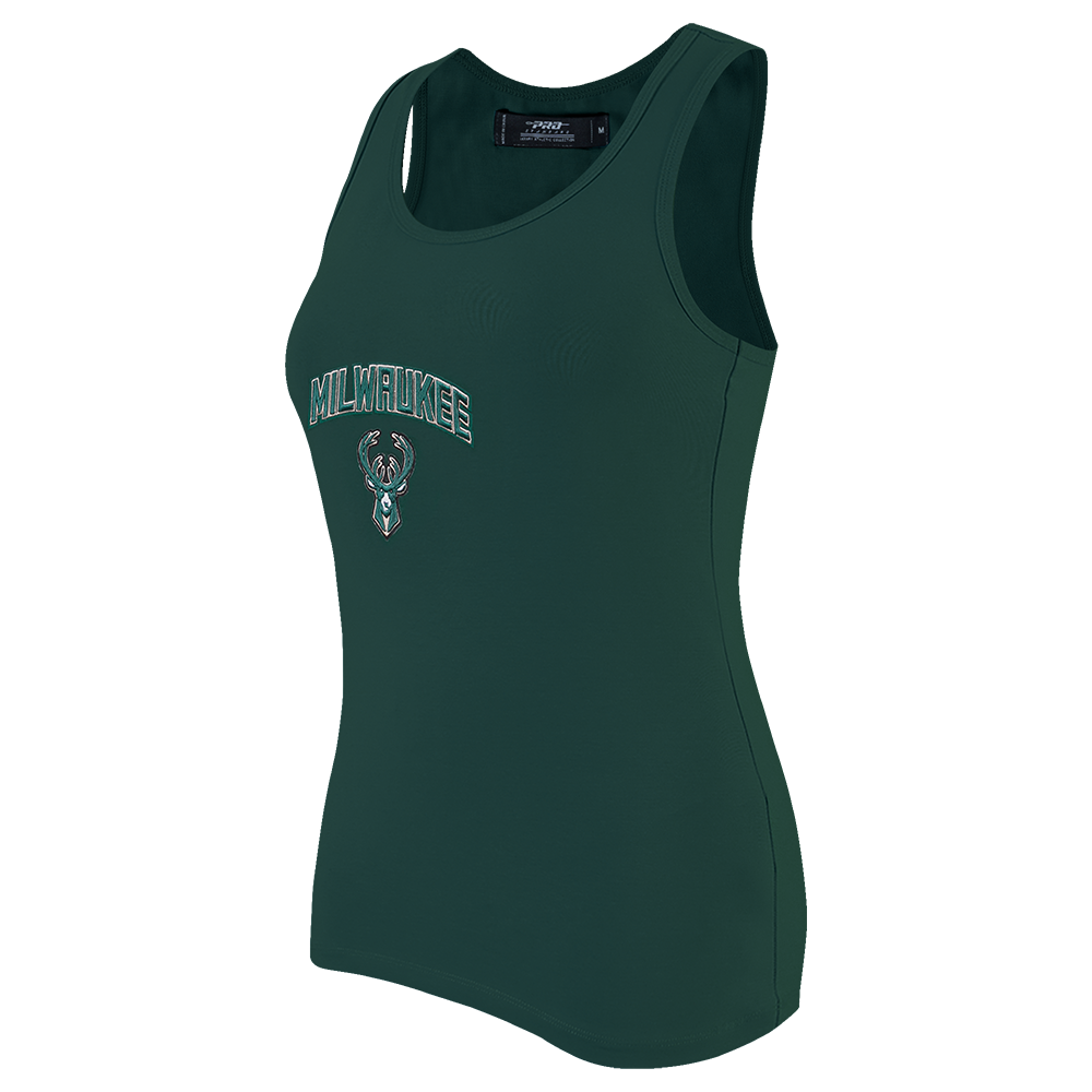 NBA MILWAUKEE BUCKS CLASSIC WOMEN'S RACERBACK (FOREST GREEN)