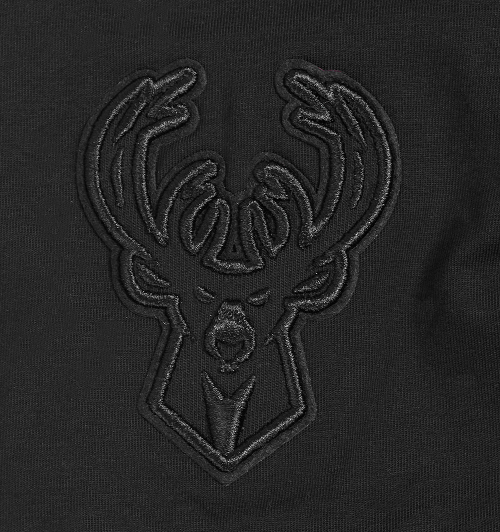 NBA MILWAUKEE BUCKS NEUTRAL T-SHIRT À COUPE CARRÉE POUR FEMME (NOIR)