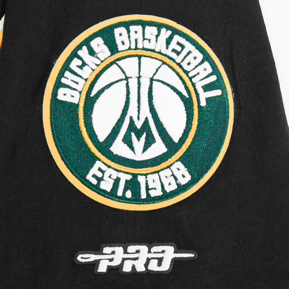 NBA MILWAUKEE BUCKS CLASSIC T-SHIRT EN JERSEY SIMPLE POUR GARÇON JUNIOR (NOIR)