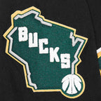 NBA MILWAUKEE BUCKS CLASSIC T-SHIRT EN JERSEY SIMPLE POUR GARÇON JUNIOR (NOIR)