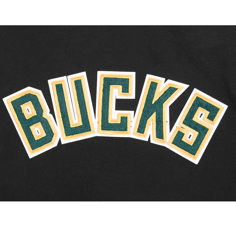 NBA MILWAUKEE BUCKS CLASSIC T-SHIRT EN JERSEY SIMPLE POUR GARÇON JUNIOR (NOIR)
