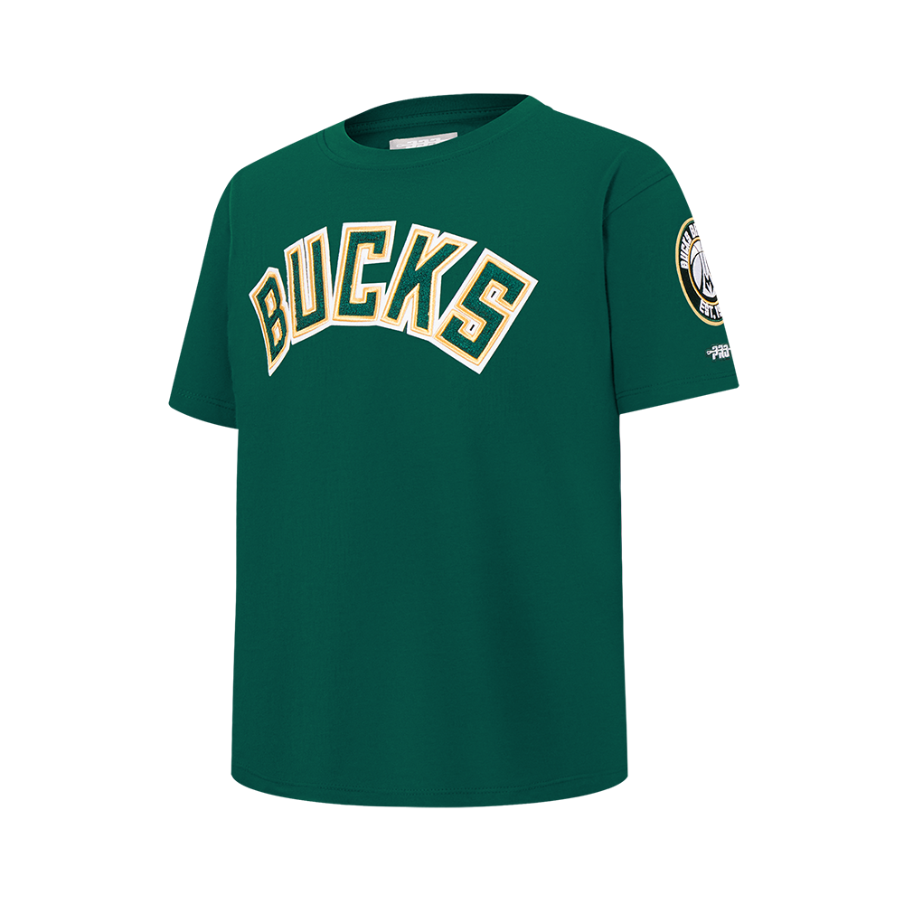 NBA MILWAUKEE BUCKS CLASSIC BIG BOY'S SJ TEE (FOREST GREEN)
