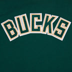 NBA MILWAUKEE BUCKS CLASSIC BIG BOY'S SS STRIPED RIB TEE (FOREST GREEN)