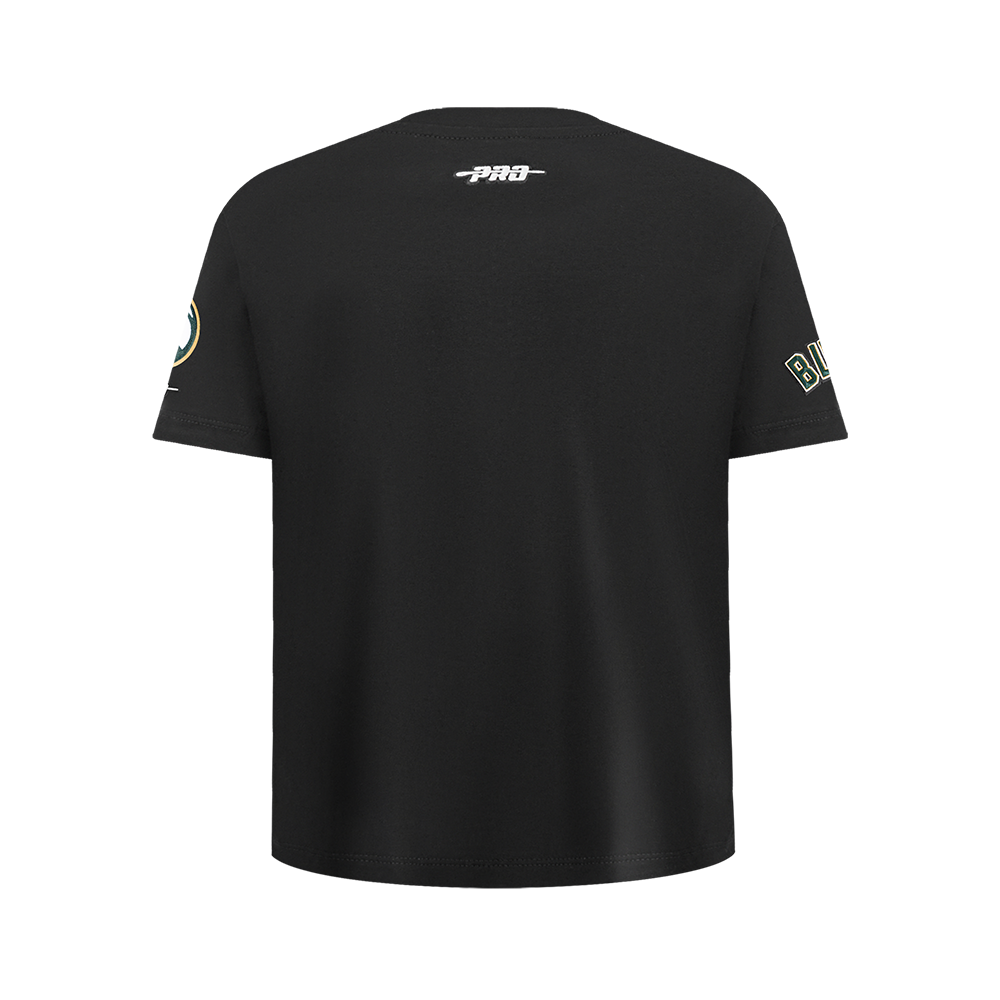NBA MILWAUKEE BUCKS RETRO CLASSIC T-SHIRT À MANCHES COURTES POUR GARÇON JUNIOR (NOIR)