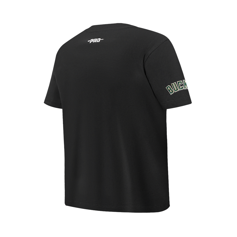 NBA MILWAUKEE BUCKS RETRO CLASSIC T-SHIRT À MANCHES COURTES POUR GARÇON JUNIOR (NOIR)