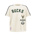 NBA MILWAUKEE BUCKS RETRO CLASSIC BIG BOY'S SS TAPING TEE (EGGSHELL/ BLACK)
