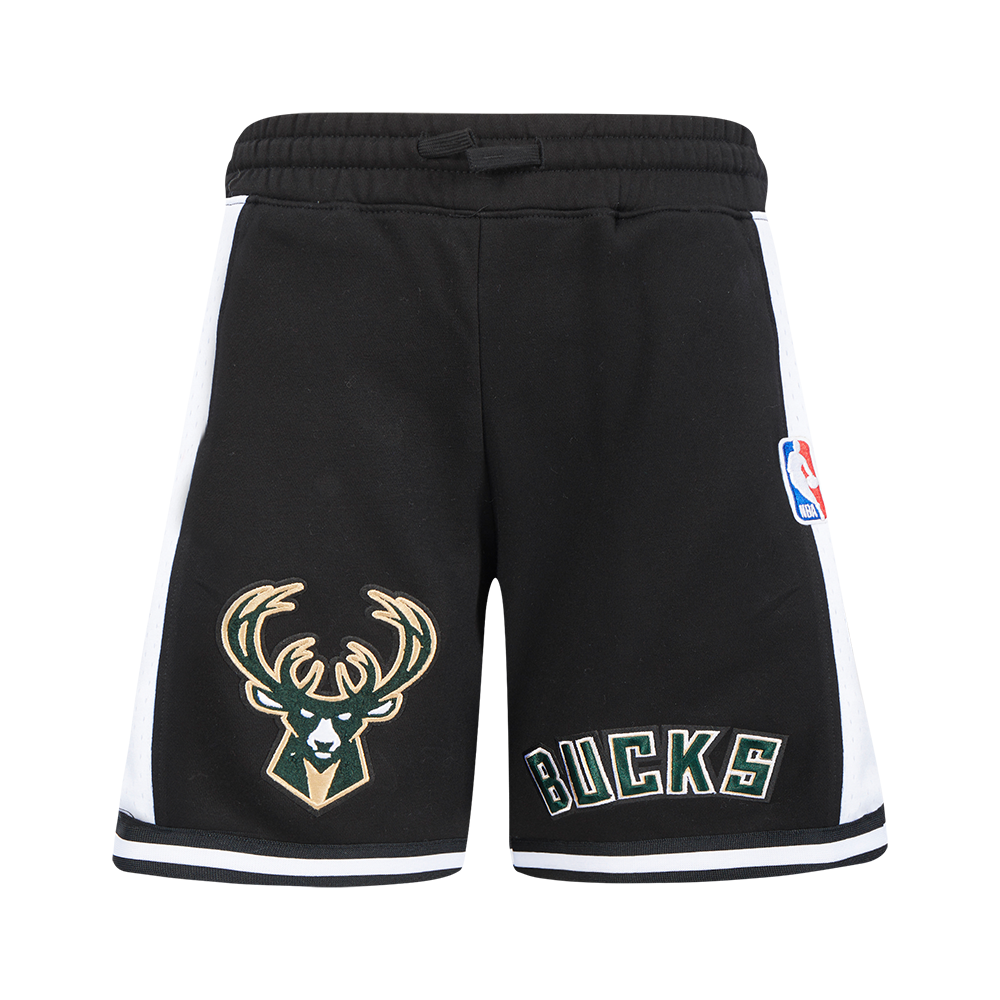 NBA MILWAUKEE BUCKS RETRO CLASSIC BIG BOY'S FLC 2.0 SHORT (BLACK)