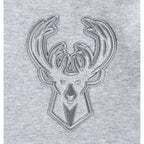 NBA MILWAUKEE BUCKS NEUTRAL BIG BOY'S FLC PO HOODIE (DARK HEATHER GRAY)