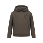 NBA MILWAUKEE BUCKS NEUTRAL BIG BOY'S FLC PO HOODIE (DARK TAUPE)