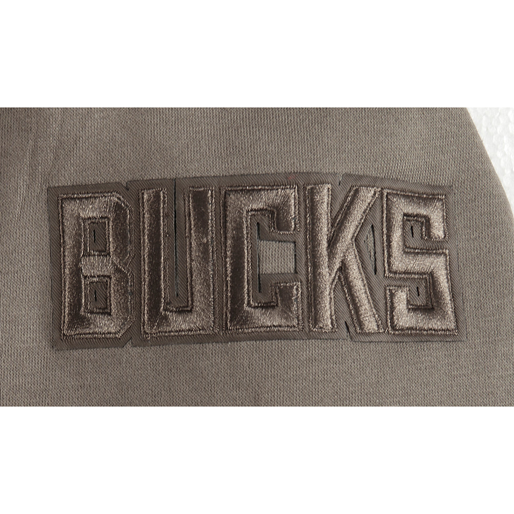 NBA MILWAUKEE BUCKS NEUTRAL BIG BOY'S FLC PO HOODIE (DARK TAUPE)
