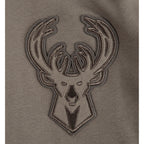 NBA MILWAUKEE BUCKS NEUTRAL BIG BOY'S FLC PO HOODIE (DARK TAUPE)