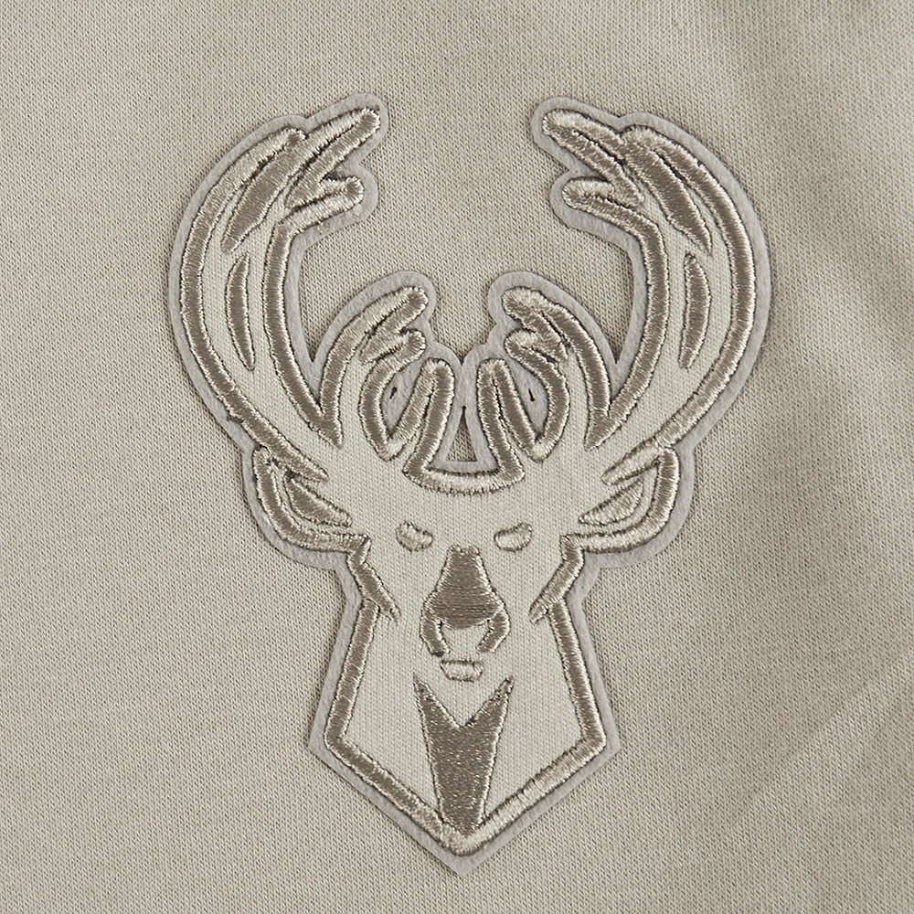NBA MILWAUKEE BUCKS NEUTRAL CHANDAIL À CAPUCHON EN MOLLETON POUR GARÇON JUNIOR (TAUPE)