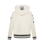 NBA MILWAUKEE BUCKS RETRO CLASSIC CHANDAIL À CAPUCHON EN MOLLETON CÔTELÉ POUR GARÇON JUNIOR (COQUILLE D'ŒUF/NOIR)