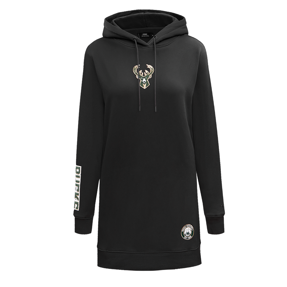 NBA MILWAUKEE BUCKS CLASSIC ROBE À CAPUCHON POUR FEMME (NOIR)