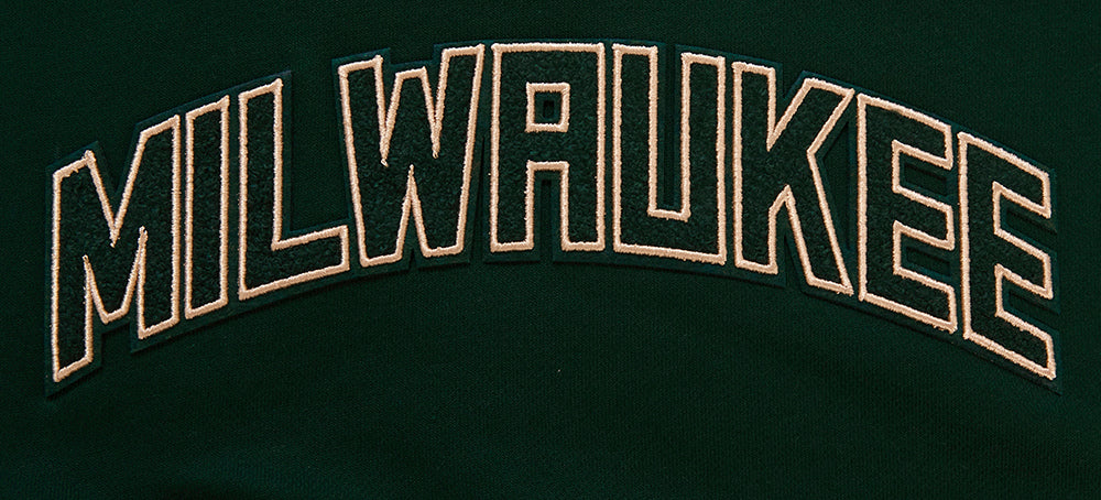 NBA MILWAUKEE BUCKS CLASSIC WOMEN'S HOODIE DRESS (FOREST GREEN)