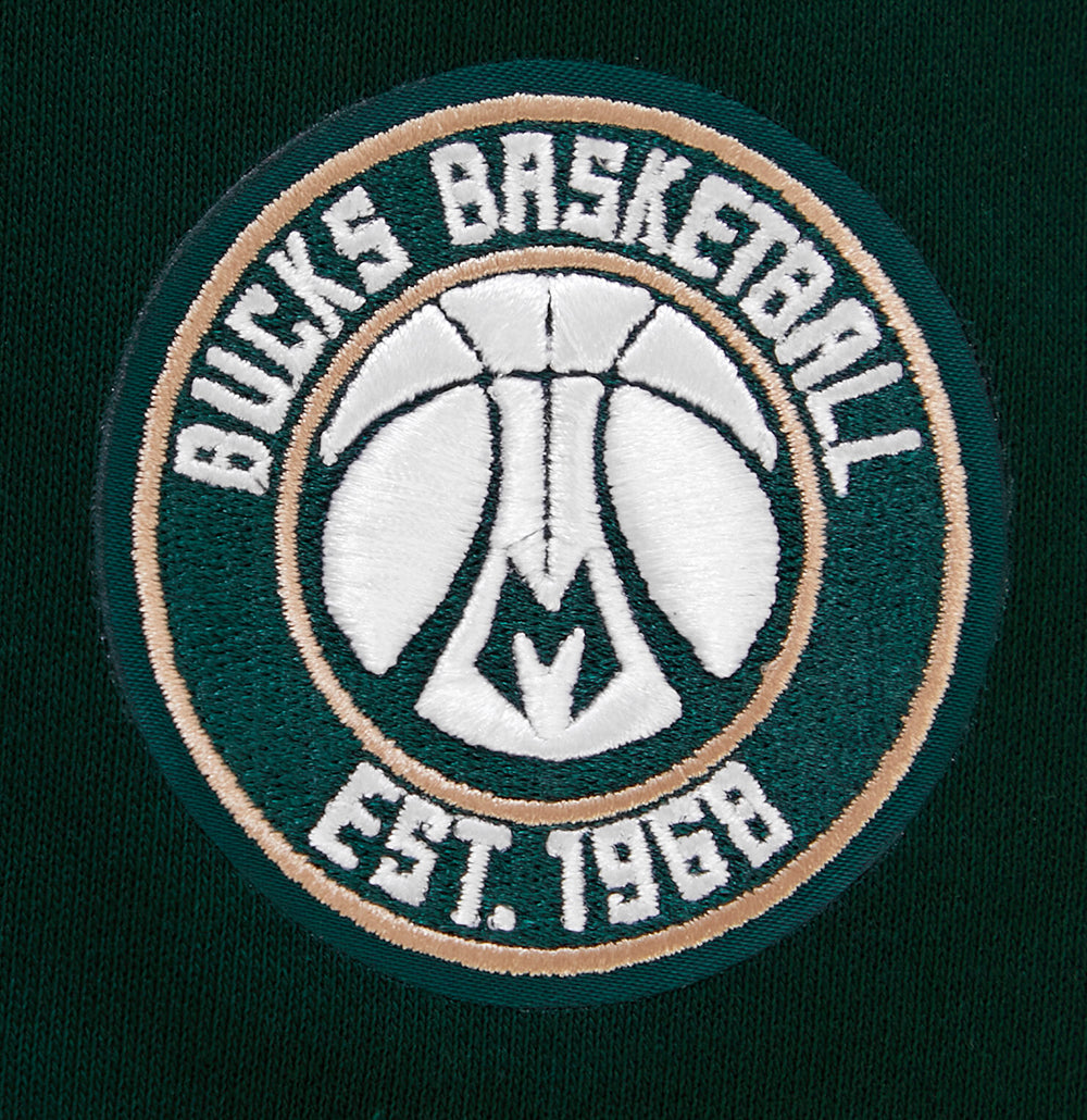 NBA MILWAUKEE BUCKS CLASSIC WOMEN'S HOODIE DRESS (FOREST GREEN)