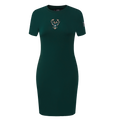 NBA MILWAUKEE BUCKS CLASSIC WOMEN'S BODYCON DRESS (FOREST GREEN)