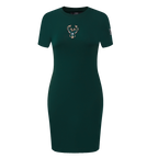 NBA MILWAUKEE BUCKS CLASSIC WOMEN'S BODYCON DRESS (FOREST GREEN)