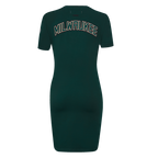 NBA MILWAUKEE BUCKS CLASSIC WOMEN'S BODYCON DRESS (FOREST GREEN)