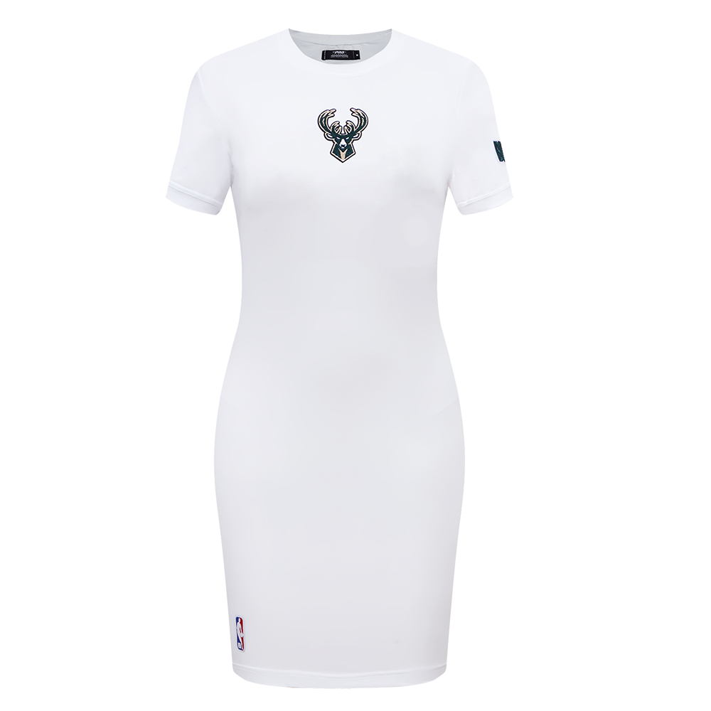 NBA MILWAUKEE BUCKS CLASSIC ROBE MOULANTE POUR FEMME (BLANC)