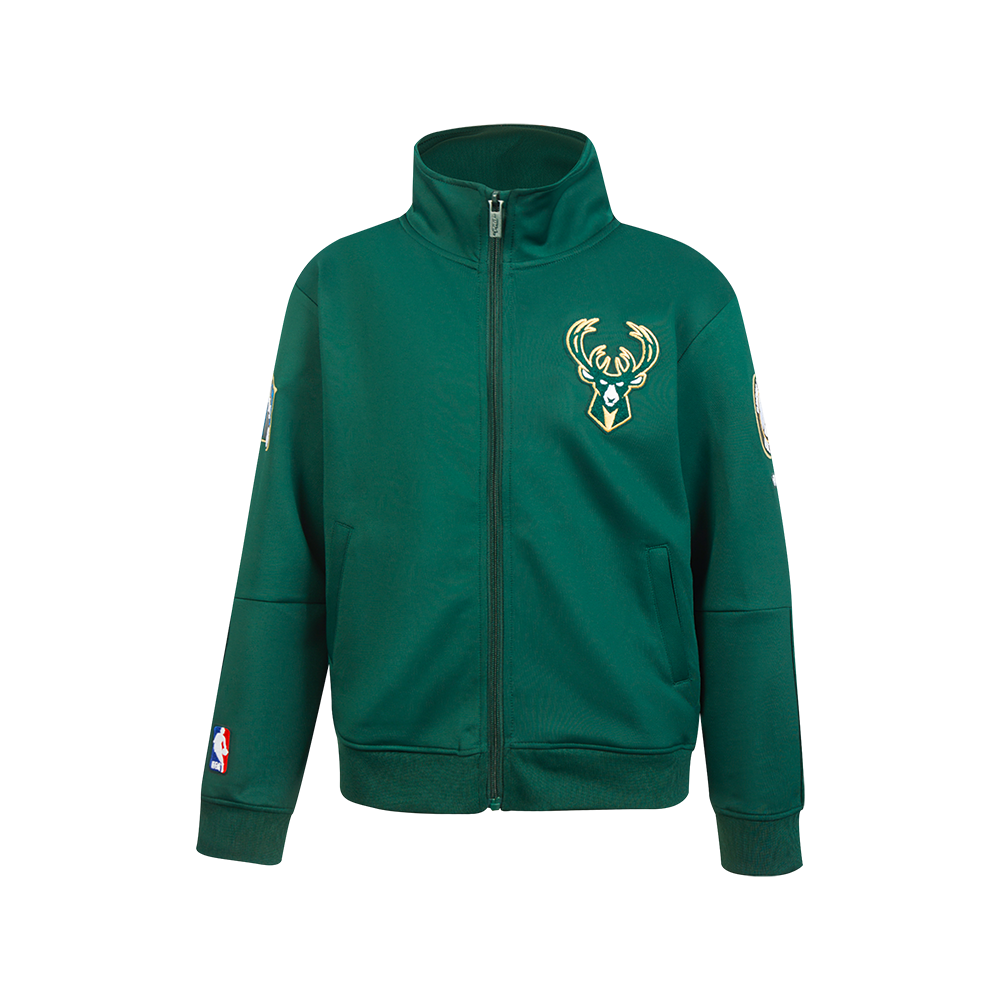 NBA MILWAUKEE BUCKS CLASSIC VESTE D'ENTRAÎNEMENT POUR GARÇON JUNIOR (VERT FORÊT)