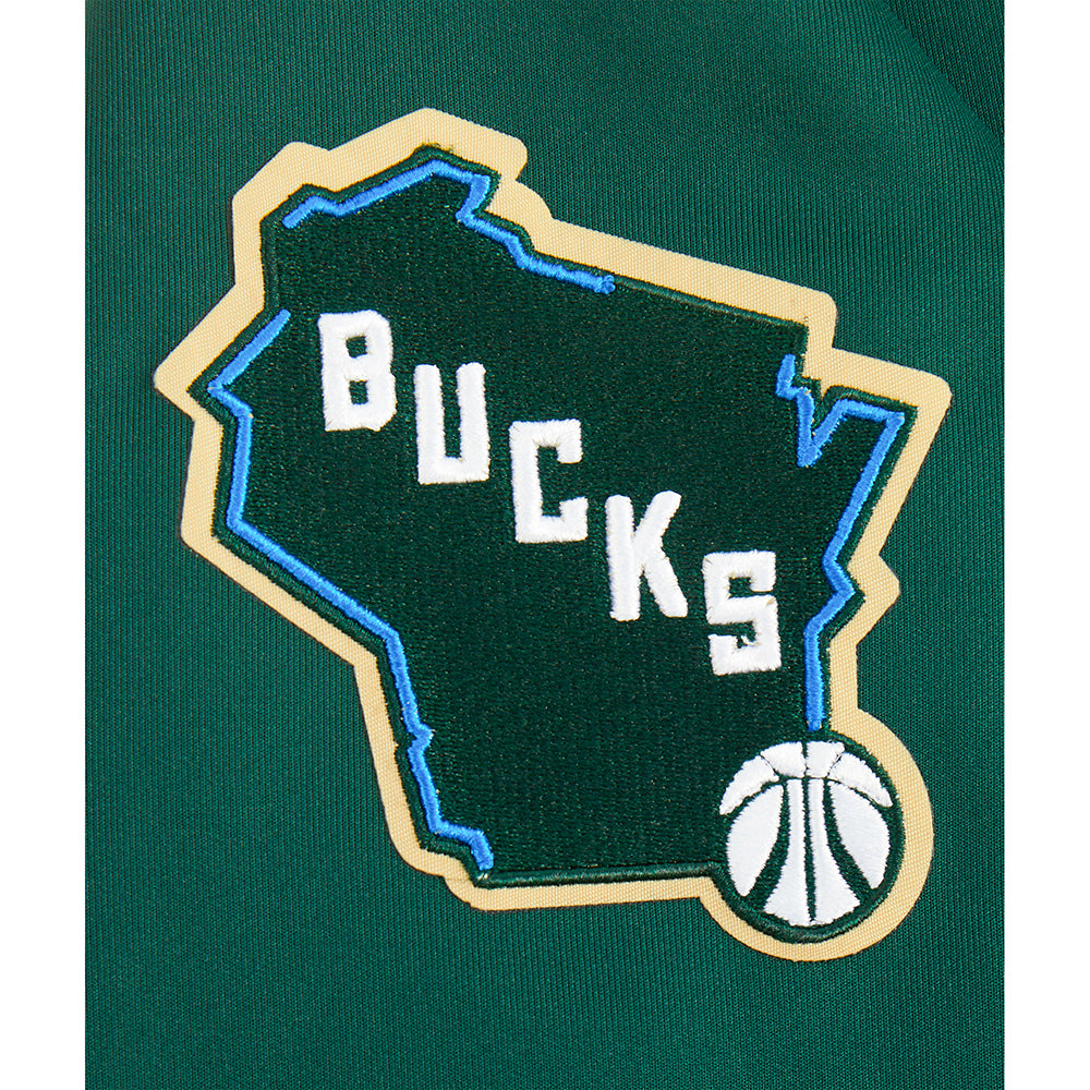 NBA MILWAUKEE BUCKS CLASSIC VESTE D'ENTRAÎNEMENT POUR GARÇON JUNIOR (VERT FORÊT)