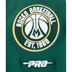 NBA MILWAUKEE BUCKS CLASSIC VESTE D'ENTRAÎNEMENT POUR GARÇON JUNIOR (VERT FORÊT)