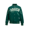 NBA MILWAUKEE BUCKS CLASSIC BLOUSON EN SATIN POUR GARÇON JUNIOR (VERT FORÊT)