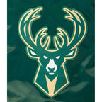 NBA MILWAUKEE BUCKS CLASSIC BLOUSON EN SATIN POUR GARÇON JUNIOR (VERT FORÊT)