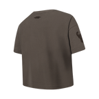 NBA MILWAUKEE BUCKS NEUTRAL T-SHIRT À MANCHES COURTES ET À COUPE CARRÉE POUR FILLE JUNIOR (TAUPE FONCÉ)