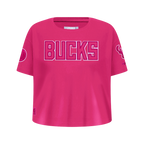 NBA MILWAUKEE BUCKS TRIPLE PINK BIG GIRL'S SS BOXY TEE (BEETROOT PURPLE)