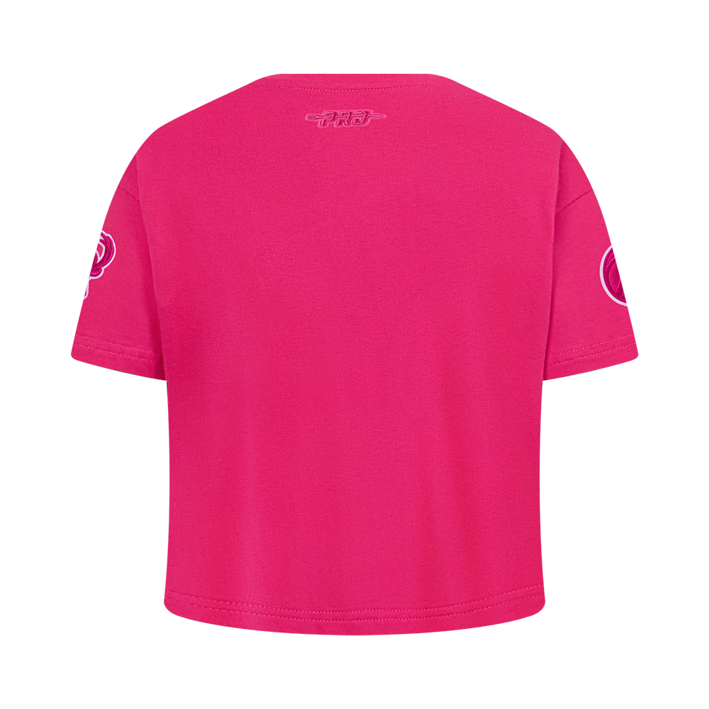 NBA MILWAUKEE BUCKS TRIPLE PINK BIG GIRL'S SS BOXY TEE (BEETROOT PURPLE)