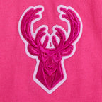 NBA MILWAUKEE BUCKS TRIPLE PINK BIG GIRL'S SS BOXY TEE (BEETROOT PURPLE)