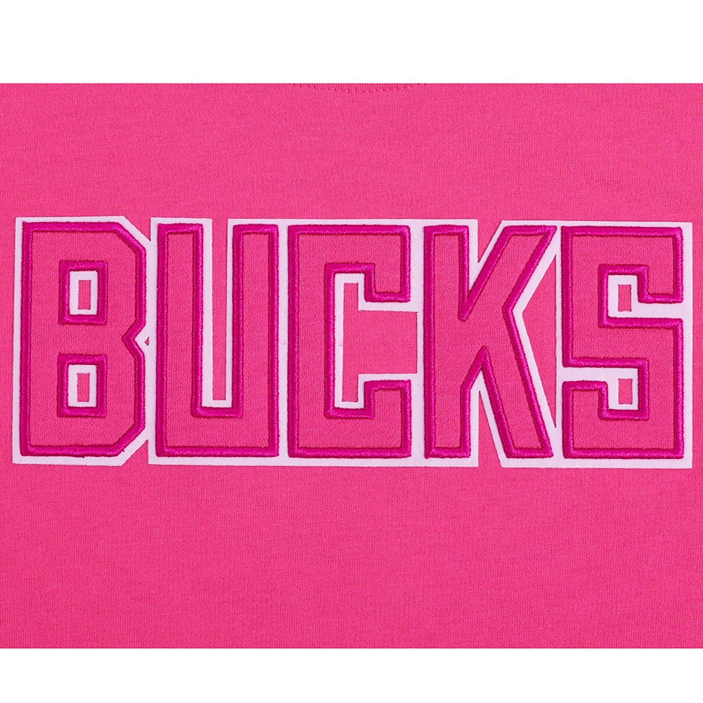 NBA MILWAUKEE BUCKS TRIPLE PINK BIG GIRL'S SS BOXY TEE (BEETROOT PURPLE)