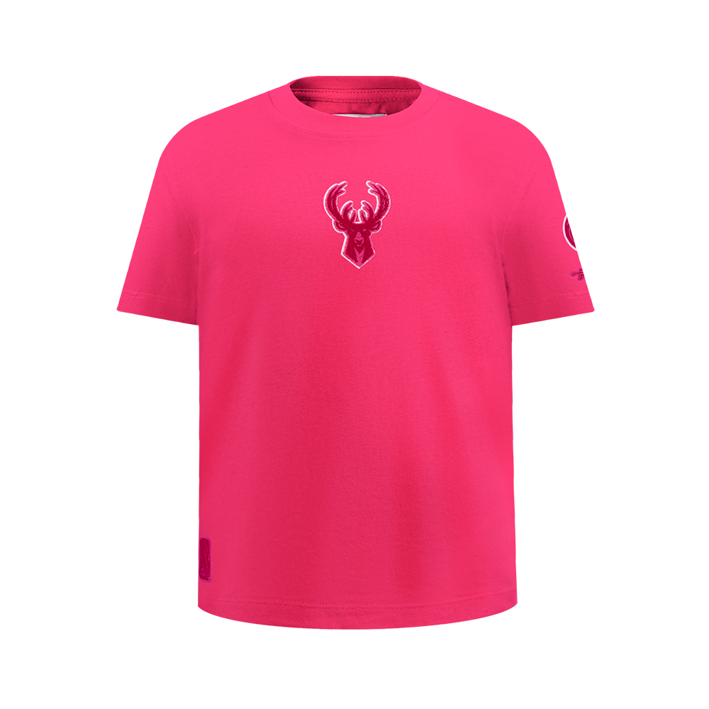 NBA MILWAUKEE BUCKS TRIPLE PINK BIG GIRL'S SS SLIM FIT TEE (BEETROOT PURPLE)