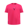 NBA MILWAUKEE BUCKS TRIPLE PINK BIG GIRL'S SS SLIM FIT TEE (BEETROOT PURPLE)