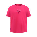 NBA MILWAUKEE BUCKS TRIPLE PINK BIG GIRL'S SS SLIM FIT TEE (BEETROOT PURPLE)