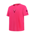 NBA MILWAUKEE BUCKS TRIPLE PINK BIG GIRL'S SS SLIM FIT TEE (BEETROOT PURPLE)