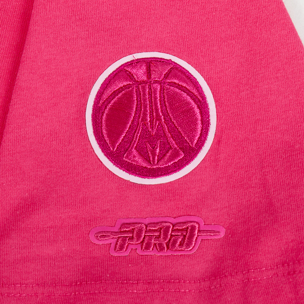 NBA MILWAUKEE BUCKS TRIPLE PINK BIG GIRL'S SS SLIM FIT TEE (BEETROOT PURPLE)