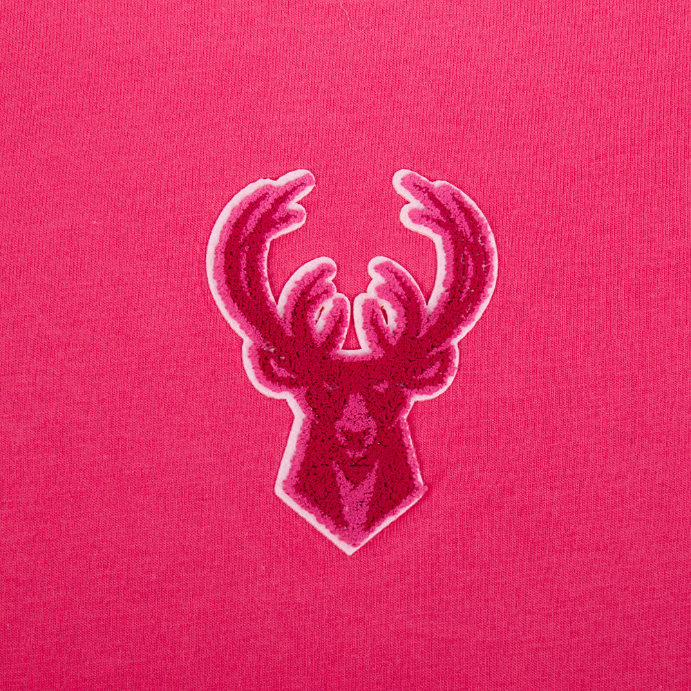 NBA MILWAUKEE BUCKS TRIPLE PINK BIG GIRL'S SS SLIM FIT TEE (BEETROOT PURPLE)