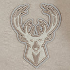 NBA MILWAUKEE BUCKS NEUTRAL CHANDAIL À COL ROND EN MOLLETON POUR FILLE JUNIOR (TAUPE)