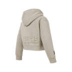 NBA MILWAUKEE BUCKS NEUTRAL CHANDAIL À CAPUCHON EN MOLLETON POUR FILLE JUNIOR (TAUPE)