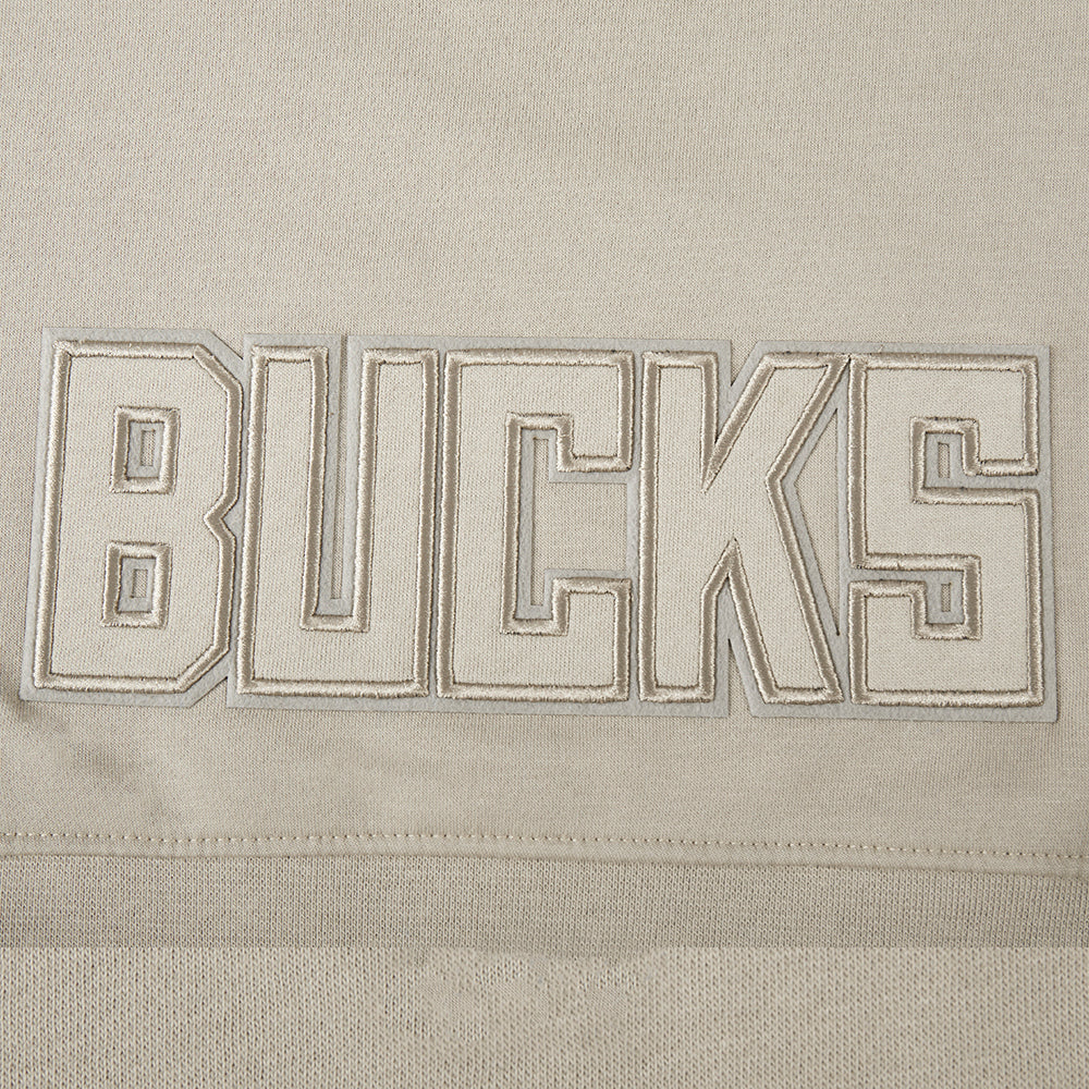 NBA MILWAUKEE BUCKS NEUTRAL CHANDAIL À CAPUCHON EN MOLLETON POUR FILLE JUNIOR (TAUPE)