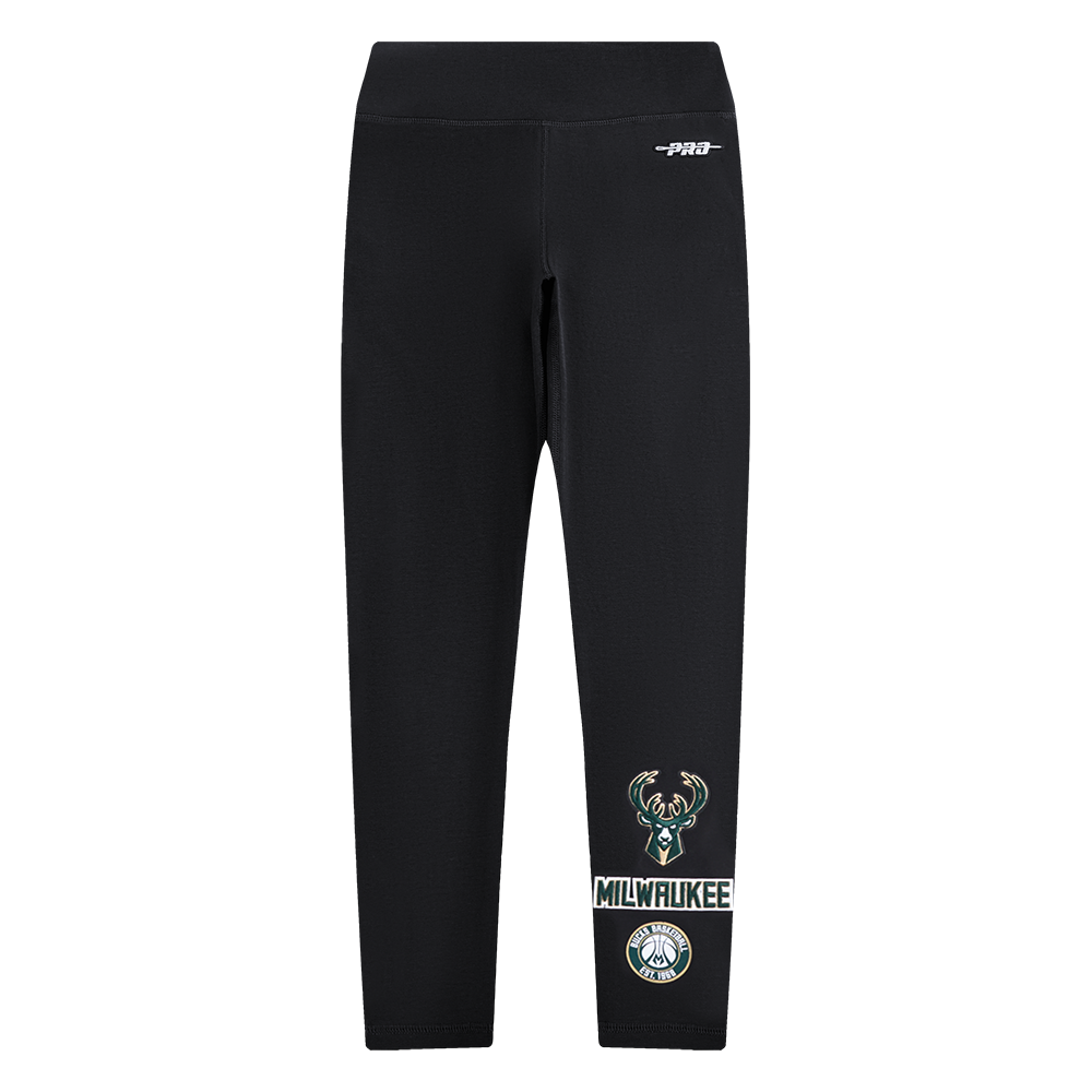 NBA MILWAUKEE BUCKS RETRO CLASSIC BIG GIRLS LEGGING (BLACK)